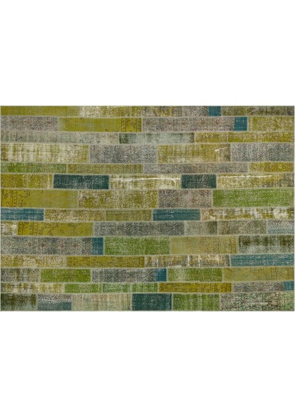 Patchwork Sbt Green 8.75M2 El Dokuma Halı