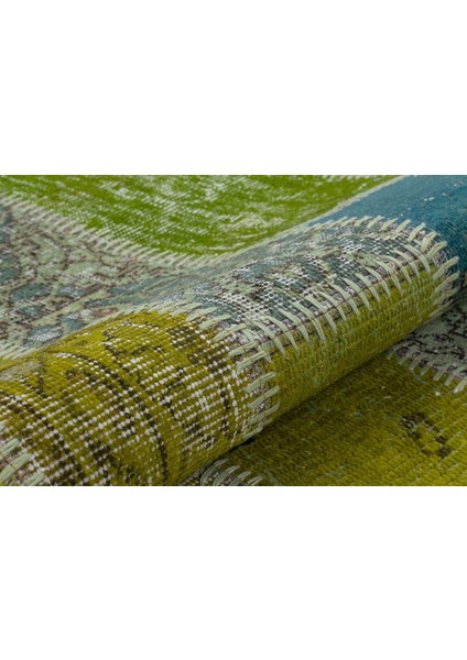 Patchwork Sbt Green 8.75M2 El Dokuma Halı