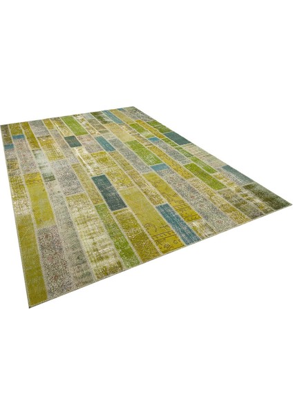 Patchwork Sbt Green 8.75M2 El Dokuma Halı