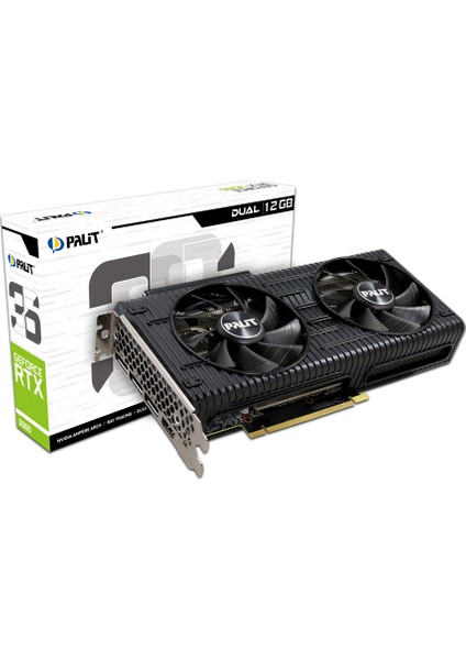 Geforce RTX3060 Dual LHR 12GB 192BIT Gddr6 (DX12) Pcı-E 4.0 Ekran Kartı (NE63060019K9-190AD)