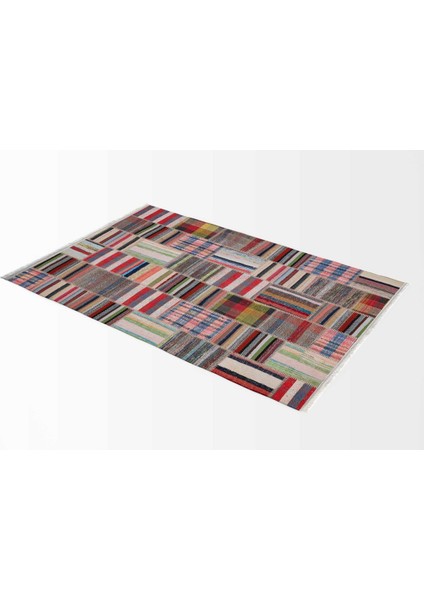 Soft Kilim - Patchwork Saçaklı Dijital Baskı Hv-Sk-K5