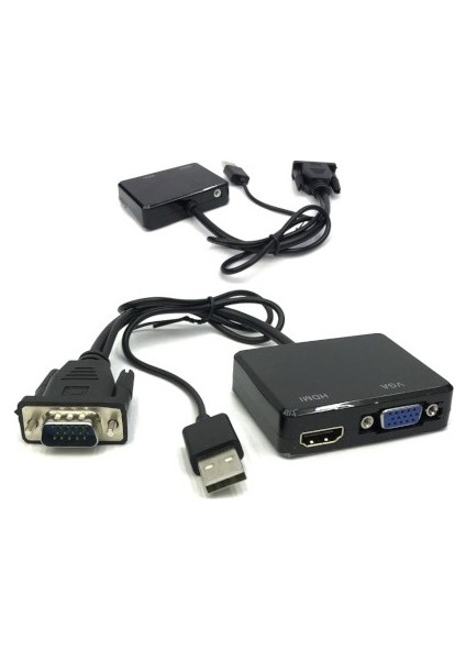 4772 VGA To VGA + HDMI + 3.5mm Çevirici Dönüştürücü Çoklayıcı Adaptör