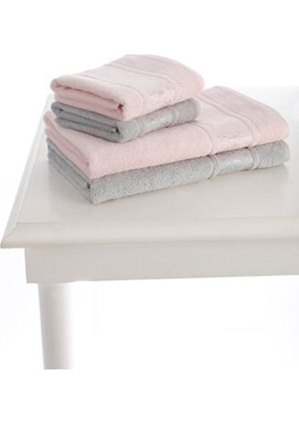 Hamam Takımı Camellia Gri Pembe