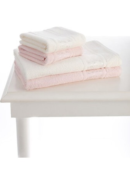 Hamam Takımı Camellia Krem Pembe