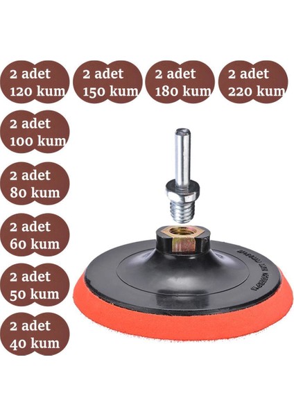 Spiral Avuç Içi Taşlama Makinesi Matkap Seti 115MM 30 Parça