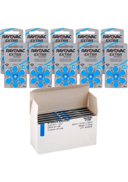 Extra Advanced 675 PR44 Numara Kulaklık Pili 6'lı 10 Paket