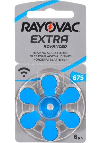 Extra Advanced 675 PR44 Numara Kulaklık Pili 6'lı 5 Paket