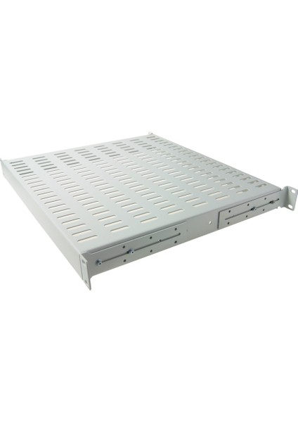 19'' Kabinet Rafı Ağır Hizmet Tipi Sabit D=800MM Siyah Çelik 4 Noktadan Bağlantılı