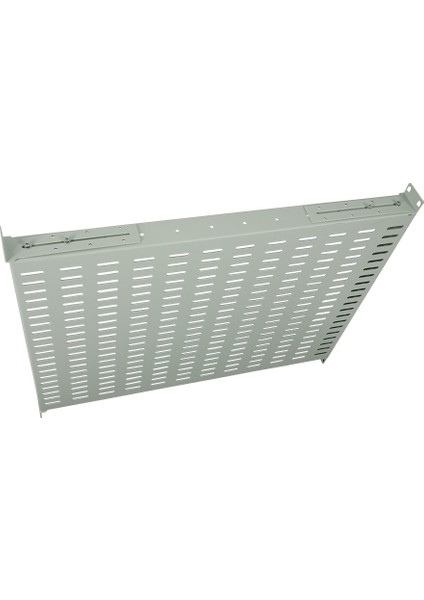 19'' Kabinet Rafı Ağır Hizmet Tipi Sabit D=800MM Siyah Çelik 4 Noktadan Bağlantılı