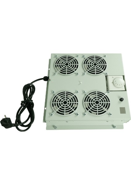 4lü Rack Kabinet Fan Modülü Termostatlı Ral 7035 Gri