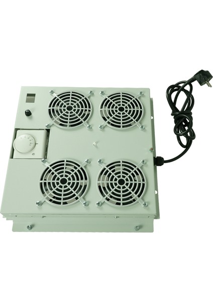 4lü Rack Kabinet Fan Modülü Termostatlı Ral 7035 Gri