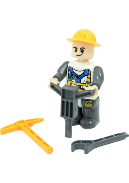 Öz Bayraktar Construction Işçi Figürü LEGO Seti