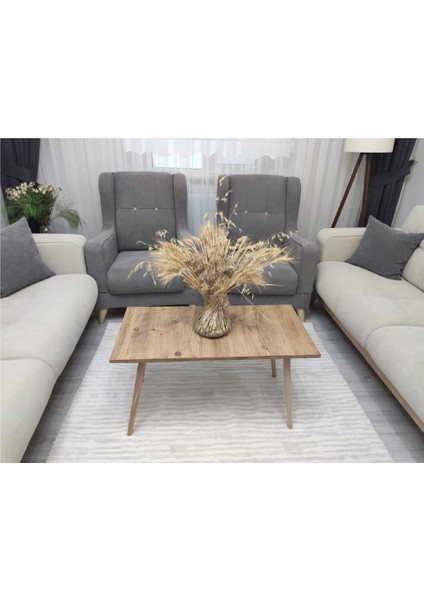 Orta Sehpa Ahşap Desenli Ceviz Renk Ahşap Ayaklı LBN-S005 fiyatları