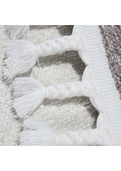 Moretti Trio Kabartmalı Gri & Beyaz Modern Halı modelleri