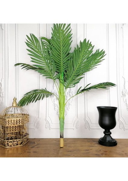 Yapay Çiçek Dal Areka Palmiye 12 Yaprak 90 cm Salon Çiçeği Yapay Bitki