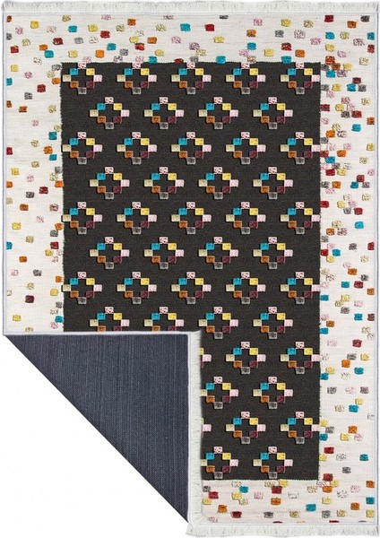 Makinede Yıkanabilen Leke Tutmaz Kolay Temizlenir Dokuma Taban Kumaş Üzerine Dijital Baskı Saçaklı Halı 100 x 300 cm