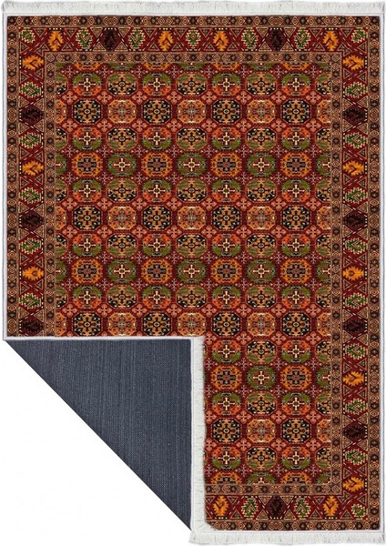 Makinede Yıkanabilen Leke Tutmaz Kolay Temizlenir Dokuma Taban Kumaş Üzerine Dijital Baskı Saçaklı Halı 80 x 200 cm