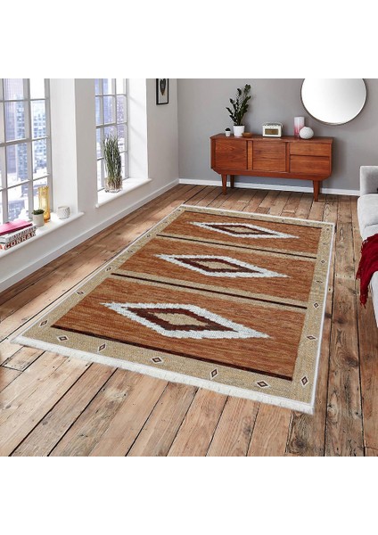 Makinede Yıkanabilir Oturma Odası Halısı Kaymaz Taban Halı 80 x 200 cm