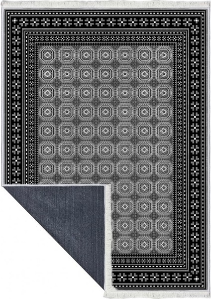 Makinede Yıkanabilen Leke Tutmaz Kolay Temizlenir Dokuma Taban Kumaş Üzerine Dijital Baskı Saçaklı Halı 160 x 230 cm