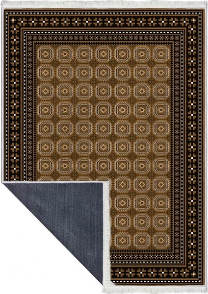 Makinede Yıkanabilen Leke Tutmaz Kolay Temizlenir Dokuma Taban Kumaş Üzerine Dijital Baskı Saçaklı Halı 160 x 230 cm