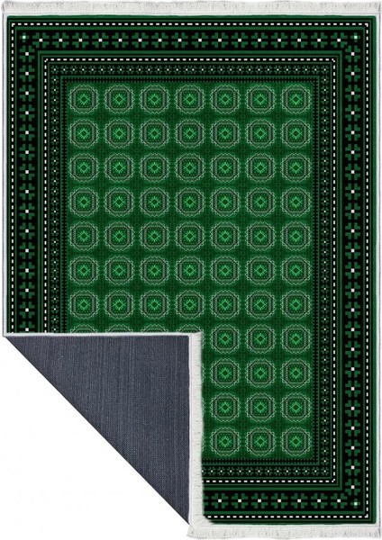 Makinede Yıkanabilen Leke Tutmaz Kolay Temizlenir Dokuma Taban Kumaş Üzerine Dijital Baskı Saçaklı Halı 80 x 140 cm