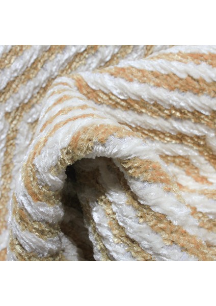 Moretti Trio Kabartmalı Gold Beyaz Zigzag Modern Halı fırsatları