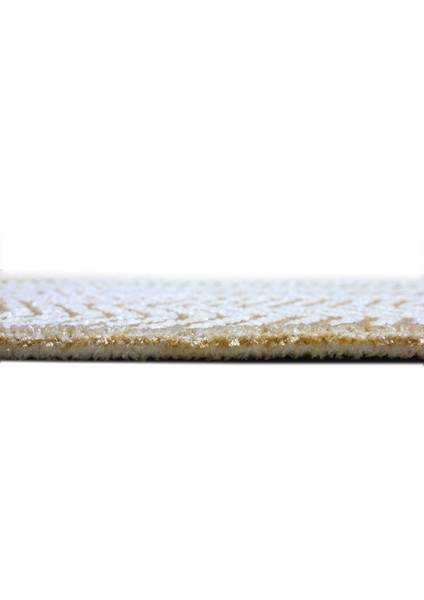 Moretti Trio Kabartmalı Bej Beyaz Zigzag Modern Halı indirimleri