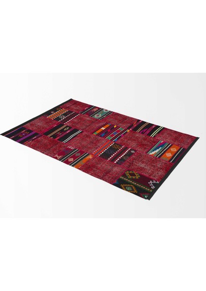 Hv-Sk-Ka3 Patchwork Saçaklı Dijital Baskı Soft Kilim