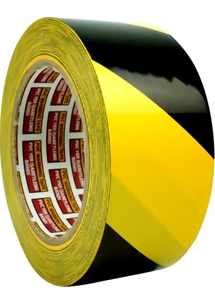 Reflektif Bant Sarı-Siyah, Reflektif Şerit 5 cm x 46 M Eko