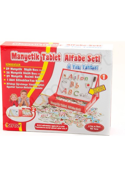 Diytoy, Manyetik Tablet Alfabe, Magnet Rakamlar, Yazı Tahtası,