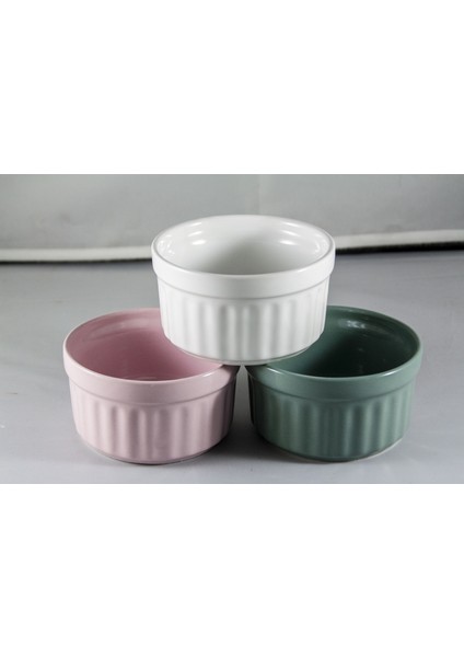3'lü Seramik Sufle Kabı