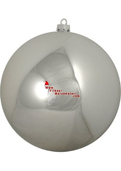 Gümüş Renkli Dekoratif Parlak Yılbaşı Süsü 15 cm