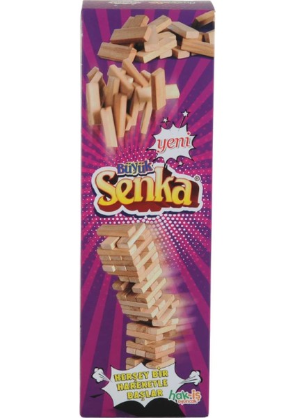 Hak İş Oyuncak Büyük Boy Senka 57 Parça Ahşap Denge Oyunu