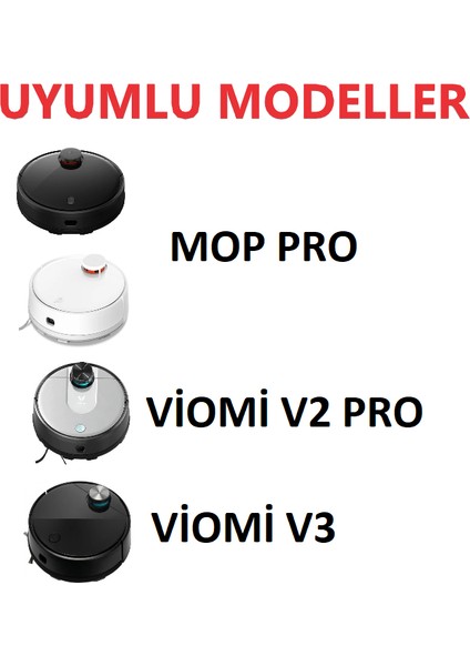 Robot Yedek Xiaomi Mop Pro | Viomi V2-V3-Se Uyumlu - 6 Adet Hepa Filtre