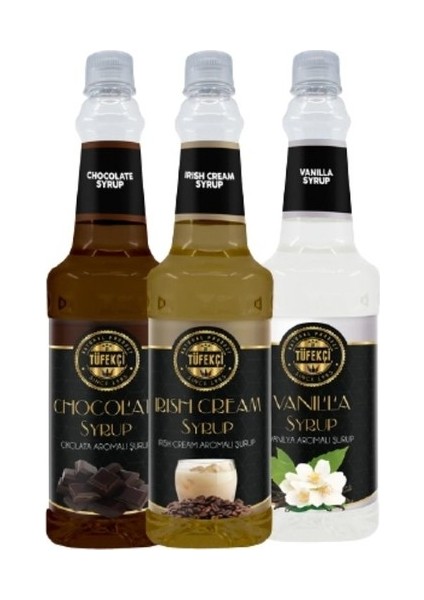 3lü Avantajlı Paket Çikolata, Vanilya ve Irish Cream Şurup 3X750 ml