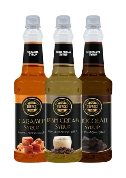 3lü Avantajlı Paket Karamel, Irish Cream ve Çikolata Şurup 3X750 ml