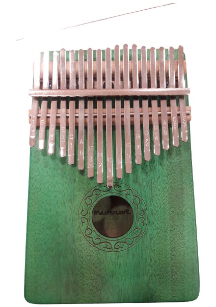 17 Tuş Yeşil Kalimba + Çekiç ve Kılıf + Eğitim Metodu