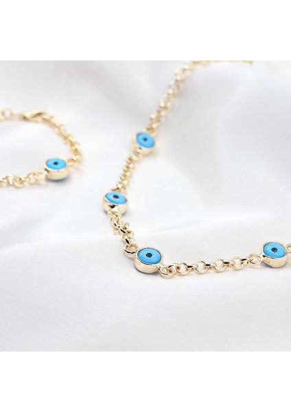 Nazar Boncuğu Detaylı Kolye Bileklik Kombin modelleri