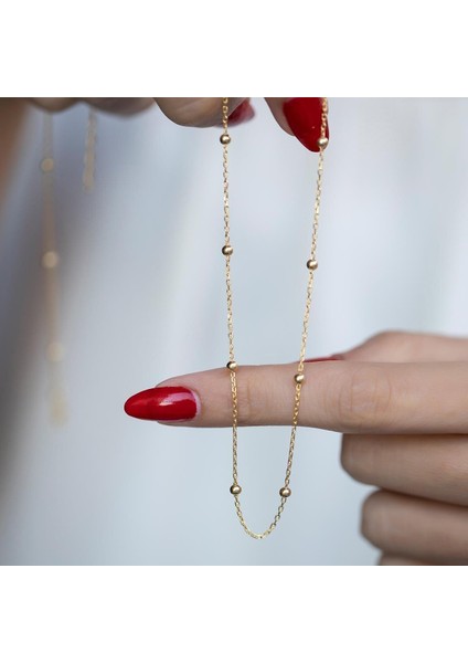 Gold Küçük Toplu Uzun Kolye fiyatları