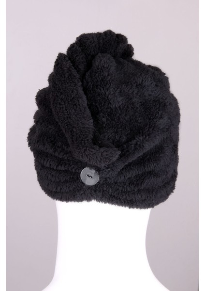 Mikrofiber Düğmeli Saç Kurulama Havlu Bone modelleri