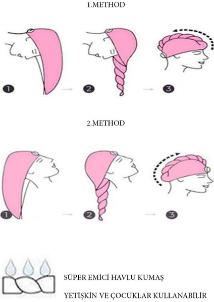 Mikrofiber Düğmeli Saç Kurulama Havlu Bone fırsatları