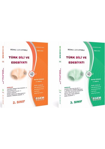 AÖF Türk Dili ve Edebiyatı 2 ve 3. Sınıf 4 ile 6. Dönem Bahar