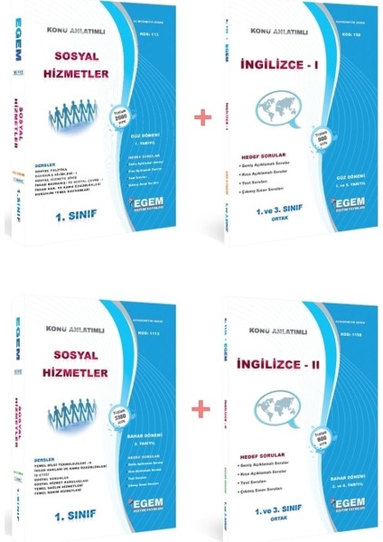 Sosyal Hizmetler 1. Sınıf 1 ve 2. Dönem Konu Anlatımlı Çözümlü Soru Bankası Tüm Dersler Güz-Bahar