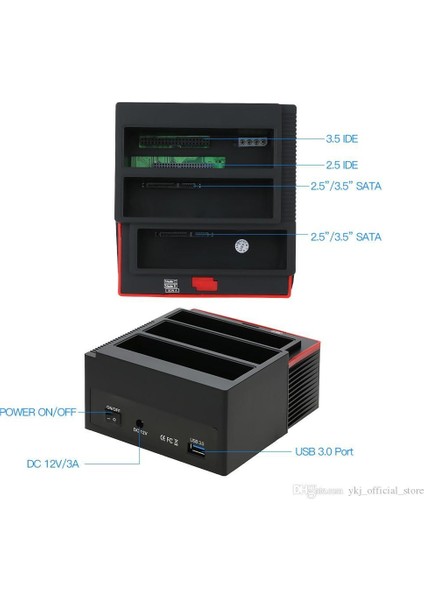 PX-2390 Usb3.0 2x 2.5"/3.5" Sata/ıde HDD 893U3 Docking Station