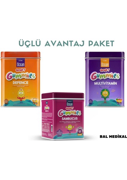 Ocean Ocean Smart Gummies 3'lü Avantaj Paket