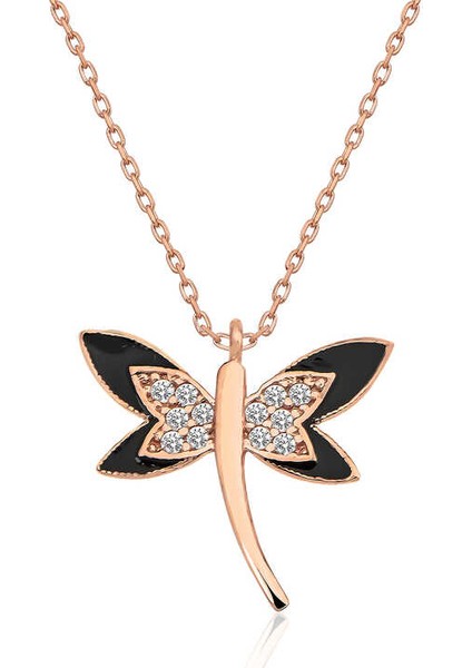 Rose Yusufçuk Kadın Gümüş Kolye