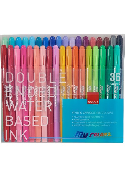 Dong-A My Color 2 Çift Taraflı Keçeli Kalem 36 Renk Set