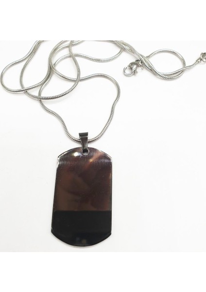 Siyah Renk Askeri Armalı Gümüş Renk Erkek Kolye fiyatları