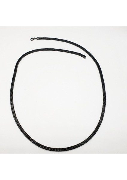 Siyah Renk Erkek Çelik Kolye