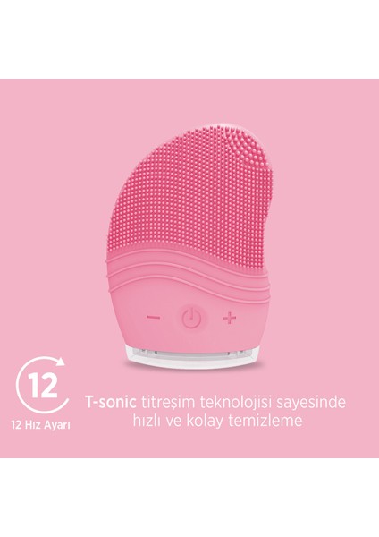 PSC03 Sonic Titreşimli Yüz Temizleme Cihazı - Pembe